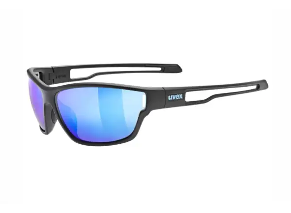 Uvex Sportstyle 806 okuliare Black Matt/Mirror Blue