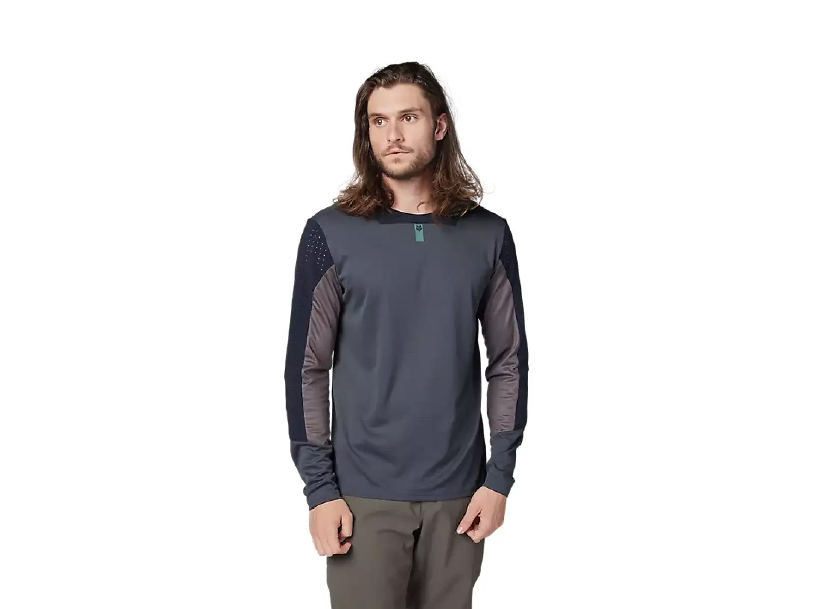 Fox Defend pánsky dres dlhý rukáv Graphite