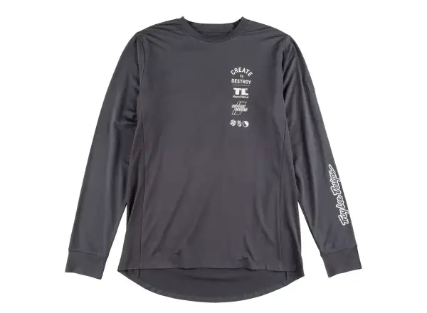 Troy Lee Designs Ruckus Ride Tee pánsky dres s dlhým rukávom Destroy Carbon.