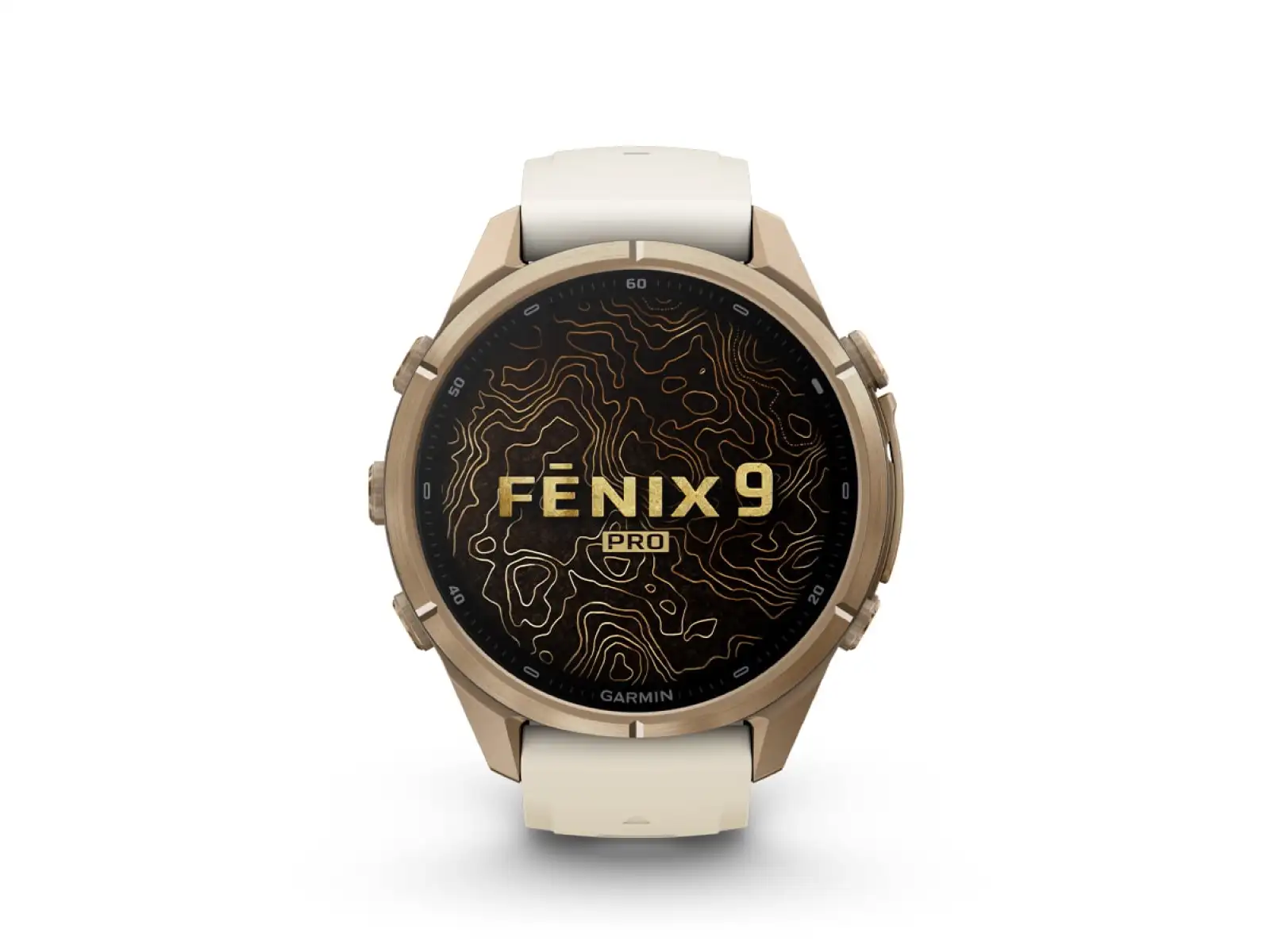 Garmin fenix 9 Pro inReach 43 mm inteligentné hodinky Autumn gold titanium/Cream/french gray