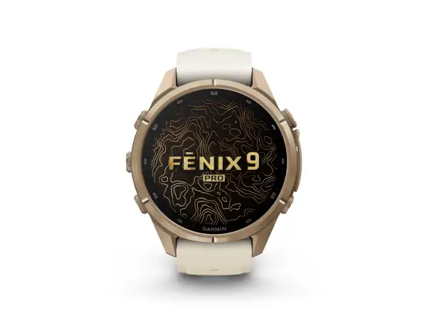 Garmin fenix 9 Pro inReach 43 mm inteligentné hodinky Autumn gold titanium/Cream/french gray