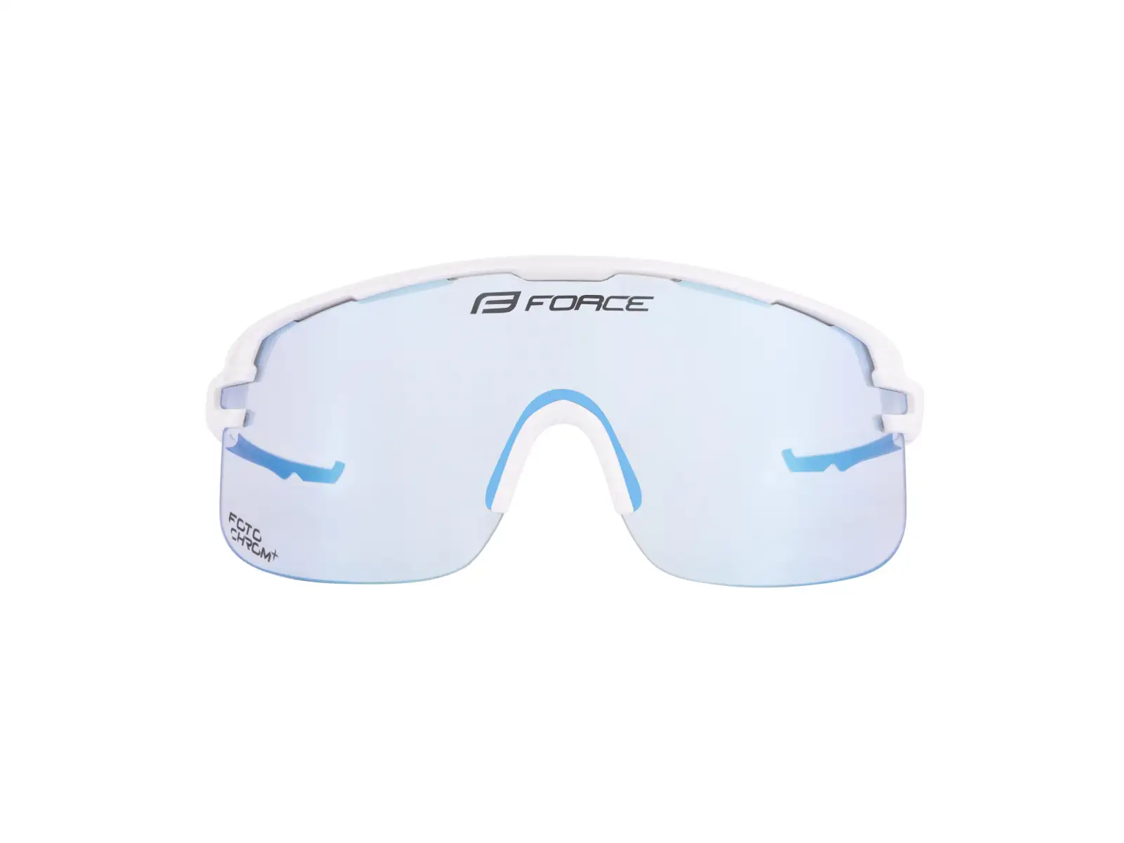 Force Epic cyklistické okuliare biele/modré fotochromatické sklo