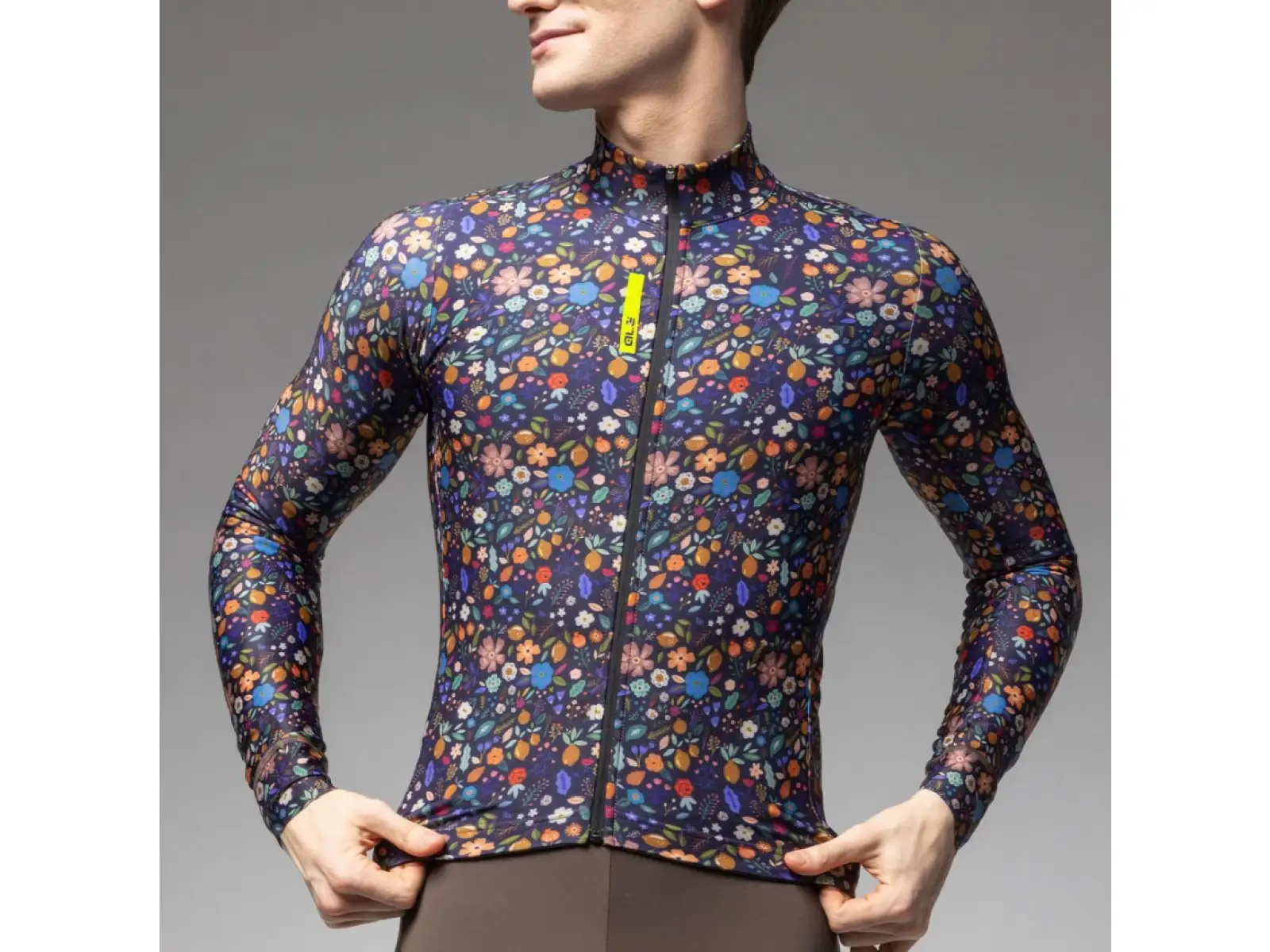 Alé Pragma pánsky zateplený dres dlhý rukáv Flowery