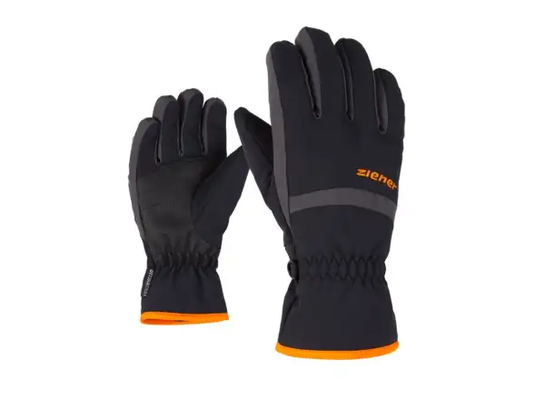 Ziener Lejano AS detské zimné rukavice Black/Graphite