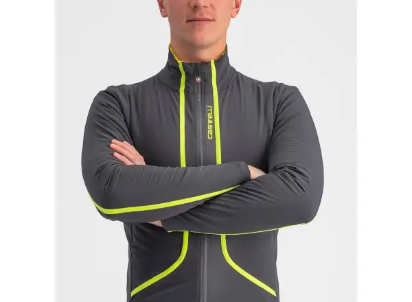 Castelli Flight Air pánska bunda gray/lime