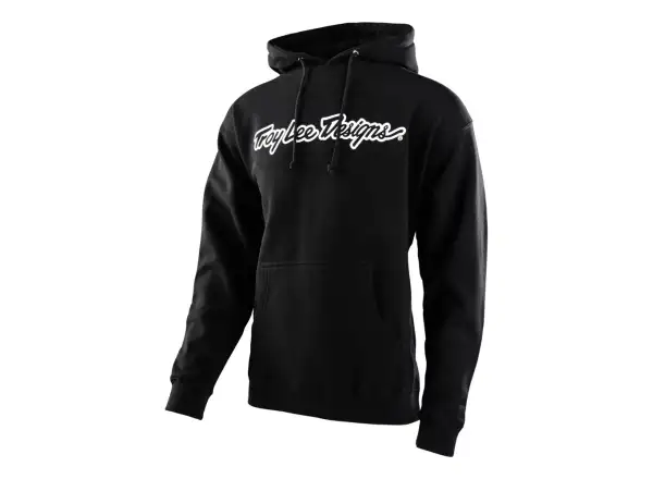 Troy Lee Designs Signature Pullover pánska mikina s kapucňou čierna