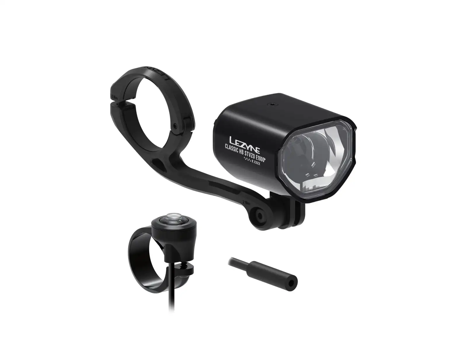 Lezyne E-Bike Classic HB StVZO E1000+ predné svetlo Black