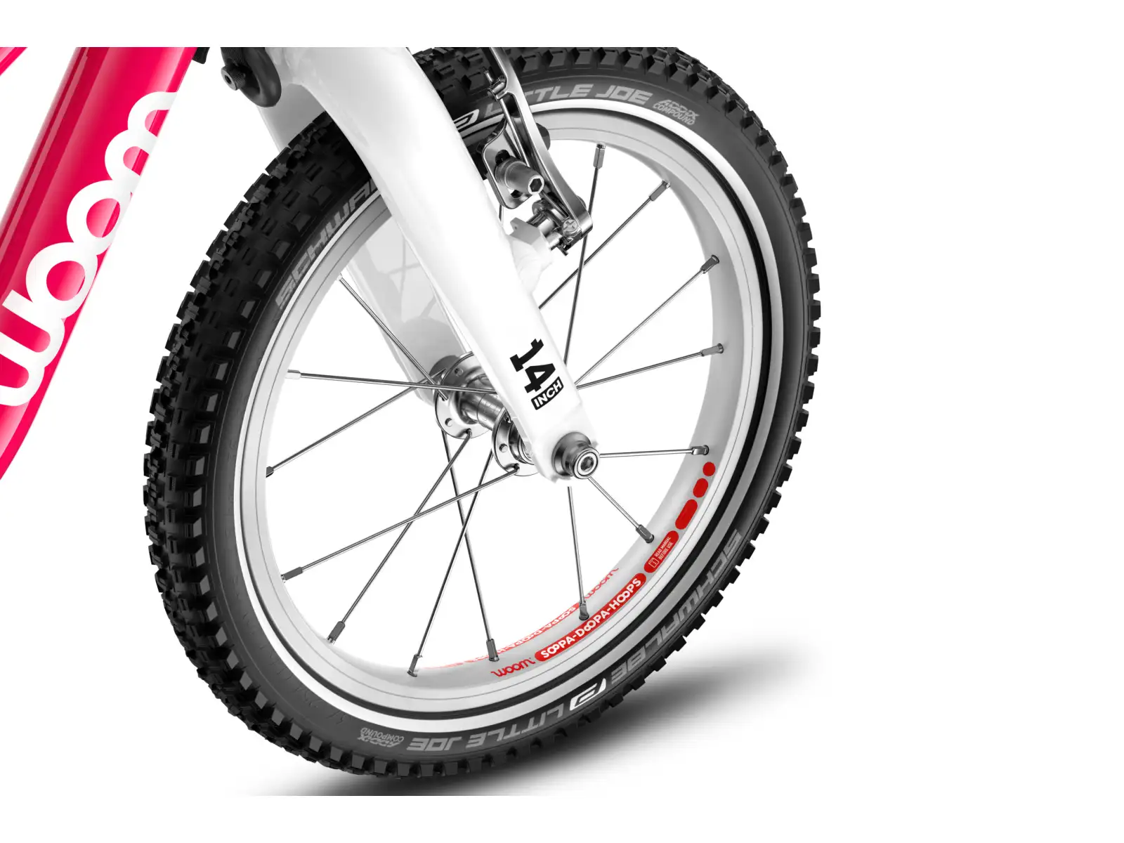 Woom GO 1 Plus detské odrážadlo 14" Hot Pink