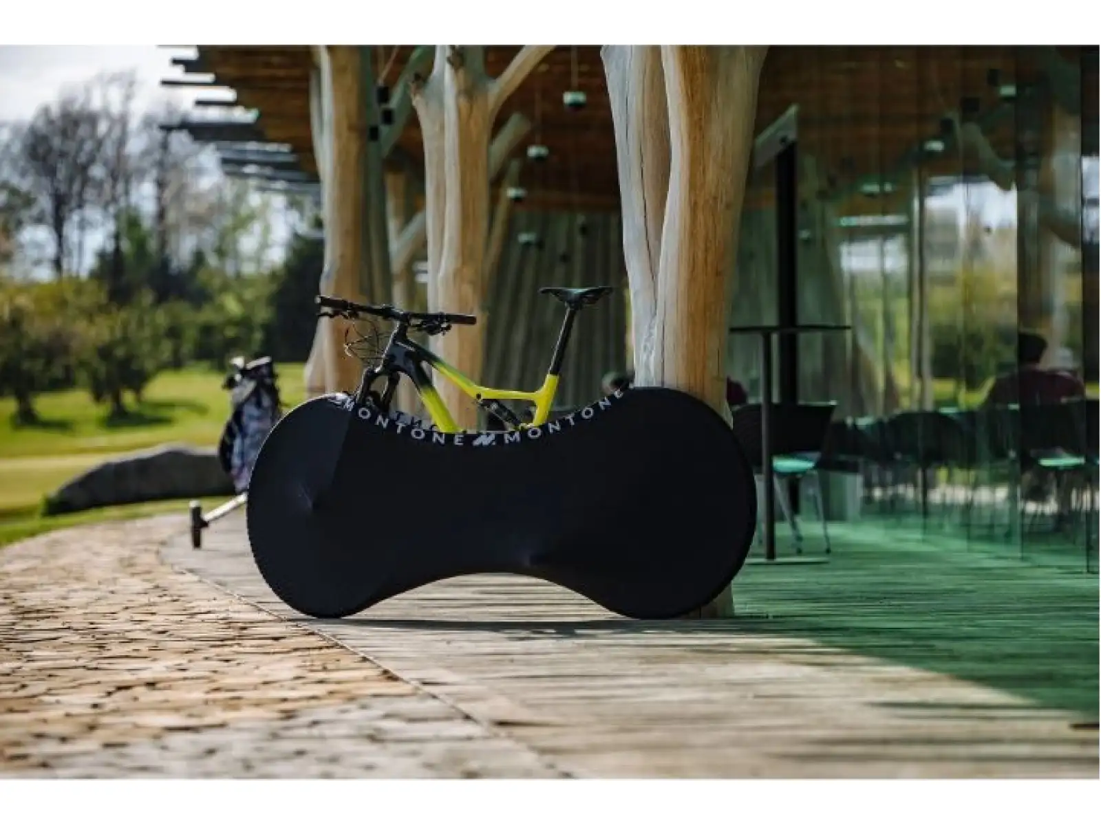 Montone bike mKayak 2.0 obal na bicykel pre vnútorné použitie čierna/žltá