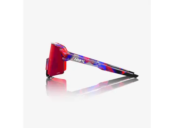 100% S3 okuliare FDJ Gloss Translucent Red/Blue/HiPER Fire Red Mirror Lens
