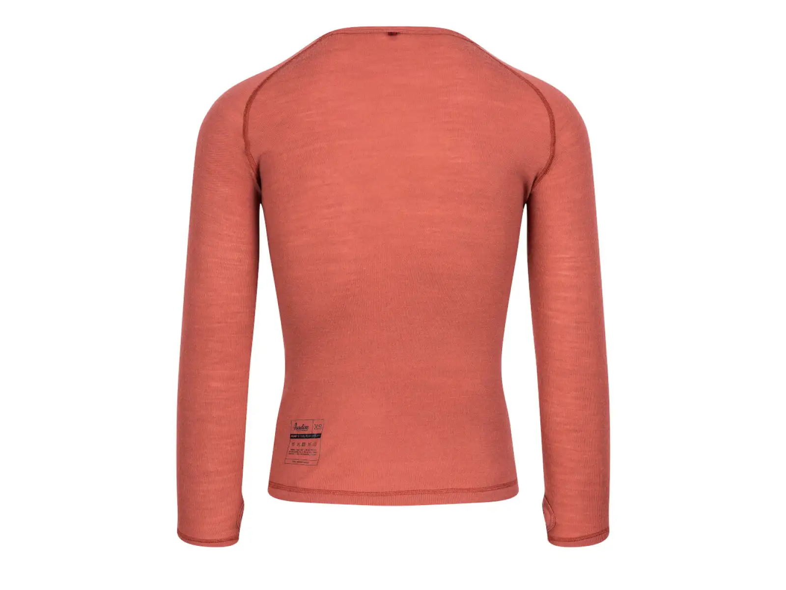 Pánske tričko s dlhým rukávom Isadore 100% Merino Marsala