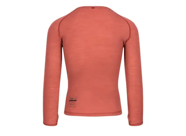Pánske tričko s dlhým rukávom Isadore 100% Merino Marsala