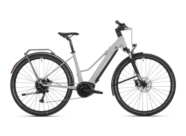 Superior eXR 6050 BL trekingový elektrobicykel s nízkym počtom kolies Gloss Gray/Chrome Silver