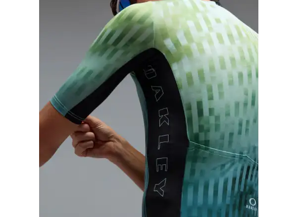 Oakley Icon Training pánsky dres krátky rukáv Green Glitch Print