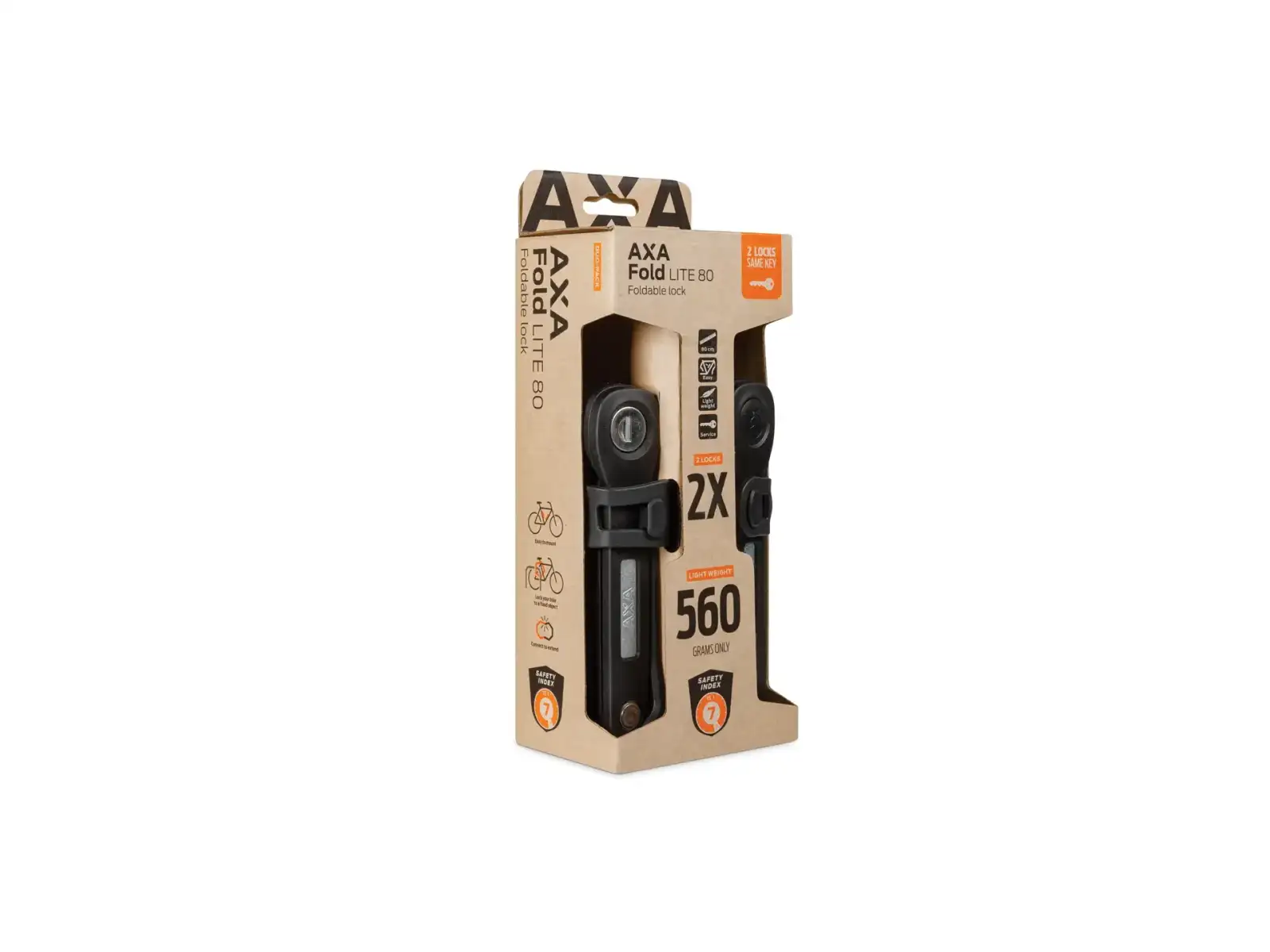 Axa Fold Lite 80 zámok Duo Pack