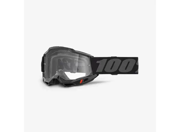 100% Accuri 2 Junior zjazdové okuliare Black/Clear Lens