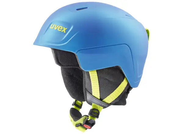 Detská lyžiarska prilba Uvex Manic Pro blue/lime mat