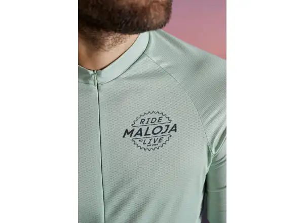 Maloja TeseroM. pánsky dres krátky rukáv Pastel Pine