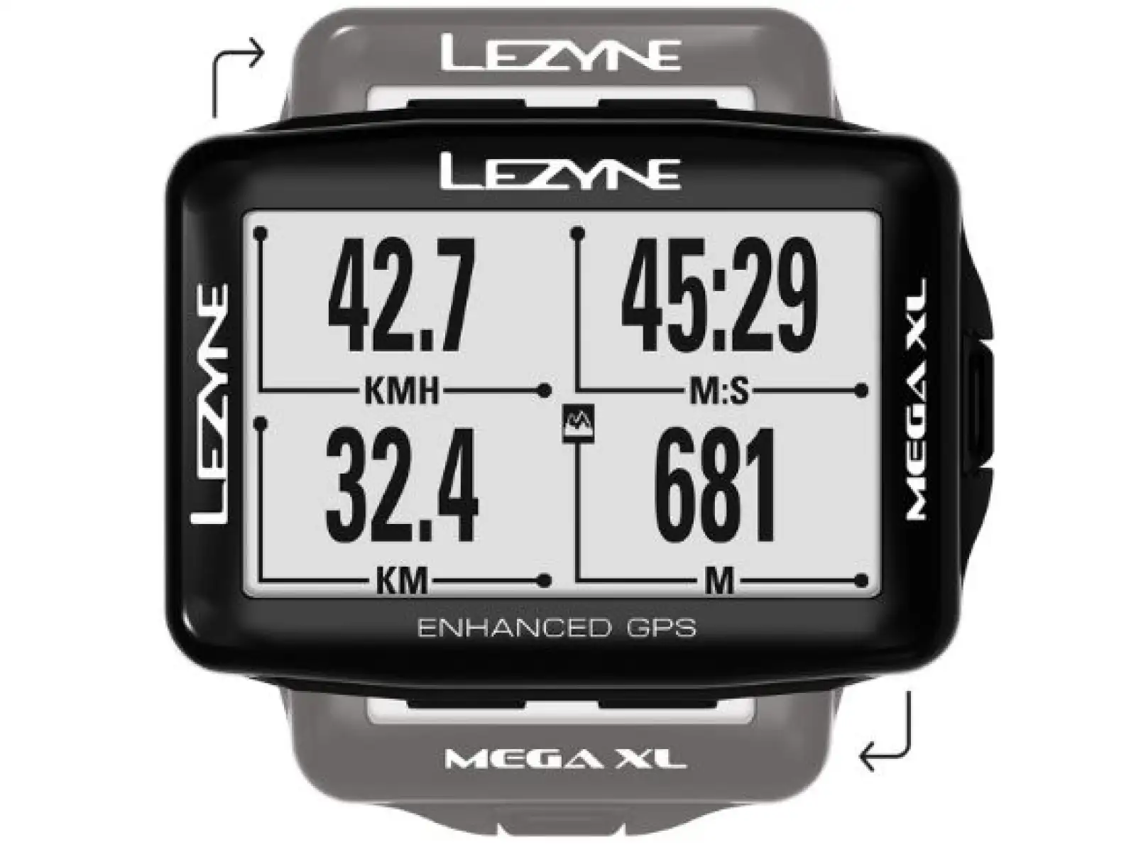 GPS navigácia Lezyne Mega XL čierna