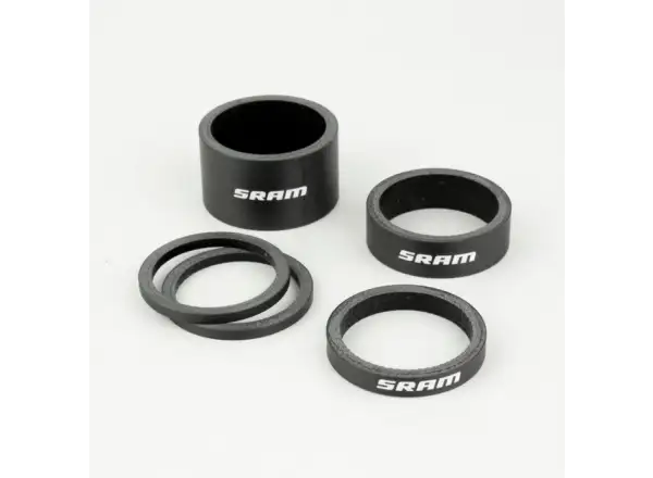 Sram podložky hlavového složení kit lesklá bílá se SRAM logem