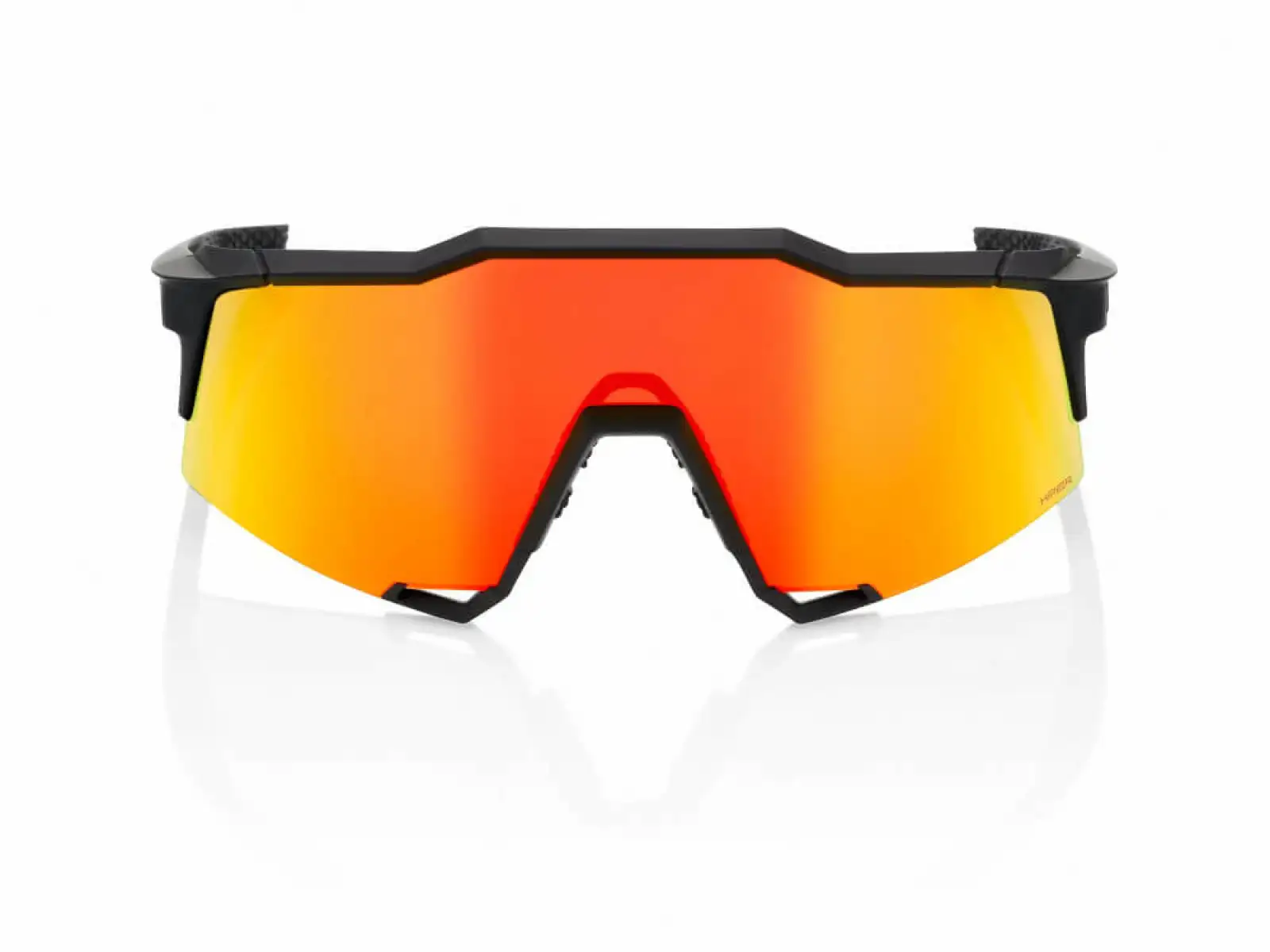 100% Performance Speedcraft cyklistické okuliare Soft Tact Black/HIPER Red Multilay