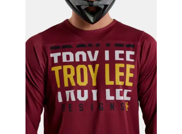 Troy Lee Designs Ruckus Spun pánsky dres 3/4 rukáv Oxblood
