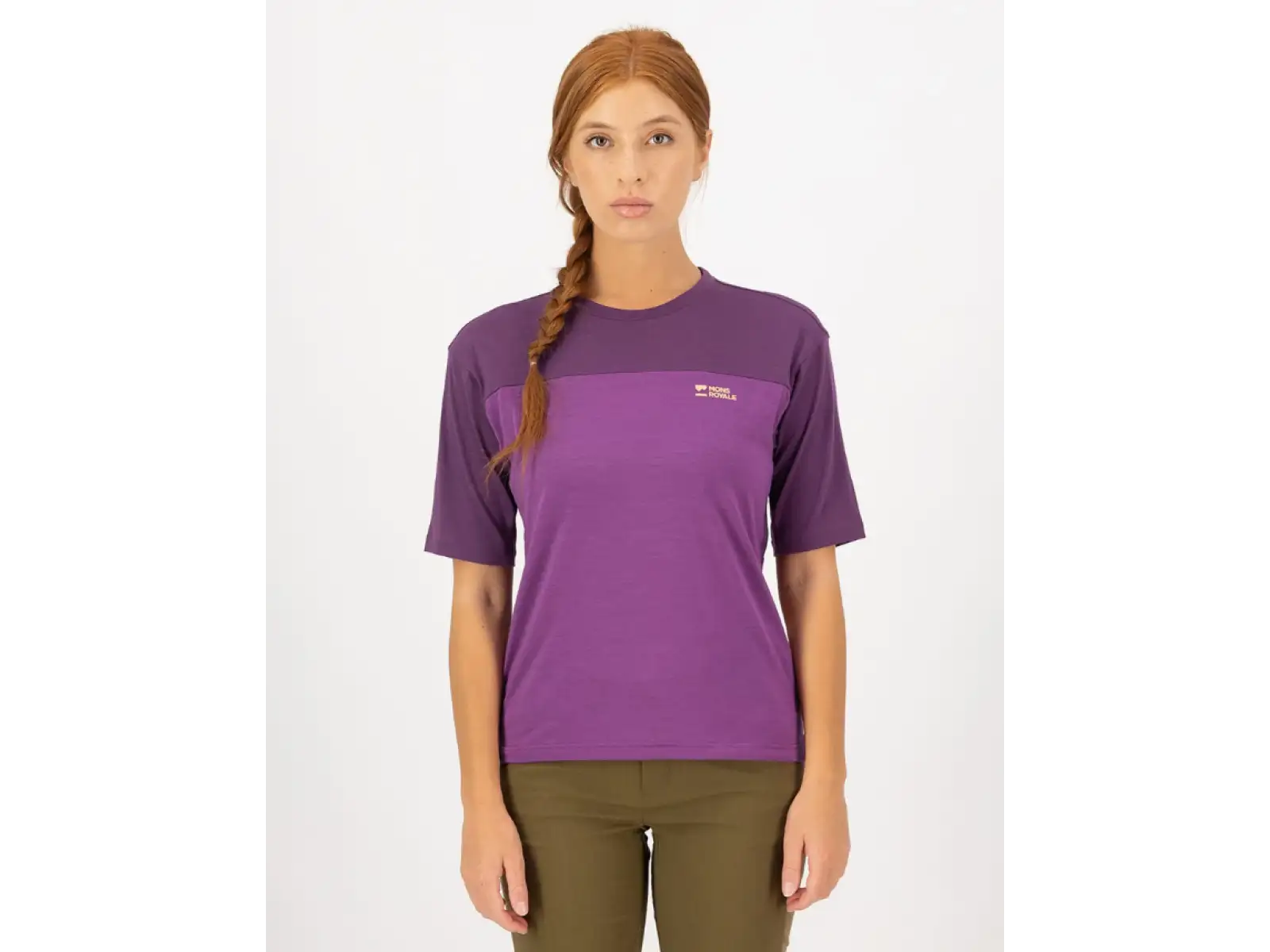 Mons Royale Diversion Merino dámsky dres krátky rukáv Ultraviolet/Boysenberry