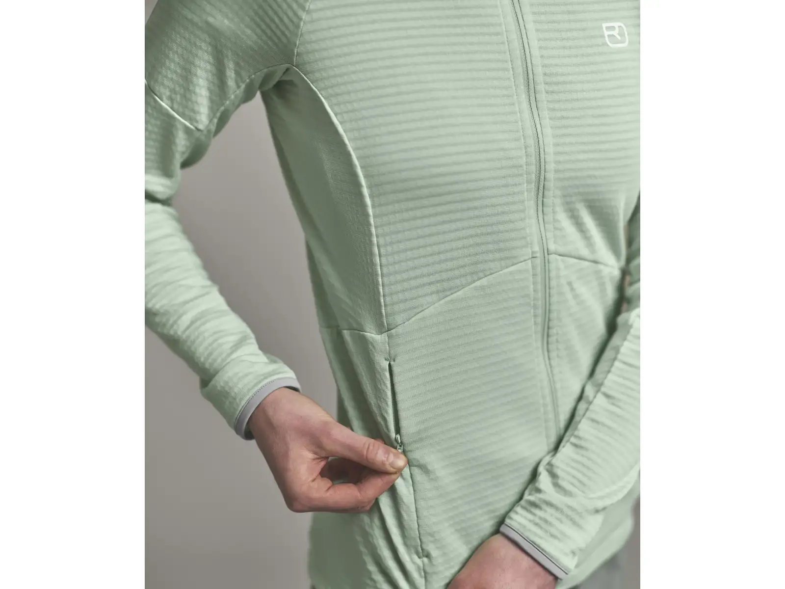 Ortovox Fleece Light Grid Hoody dámska mikina Green Acid