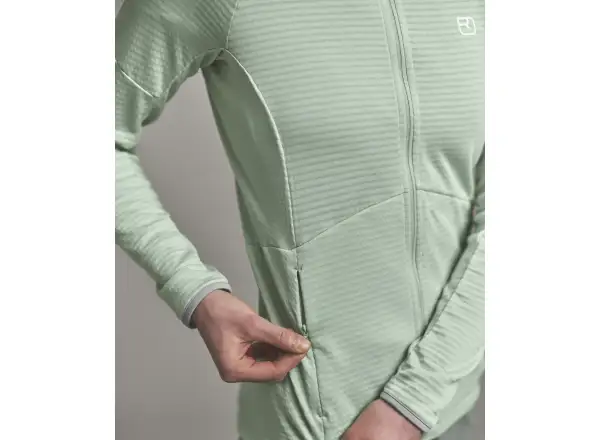 Ortovox Fleece Light Grid Hoody dámska mikina Green Acid