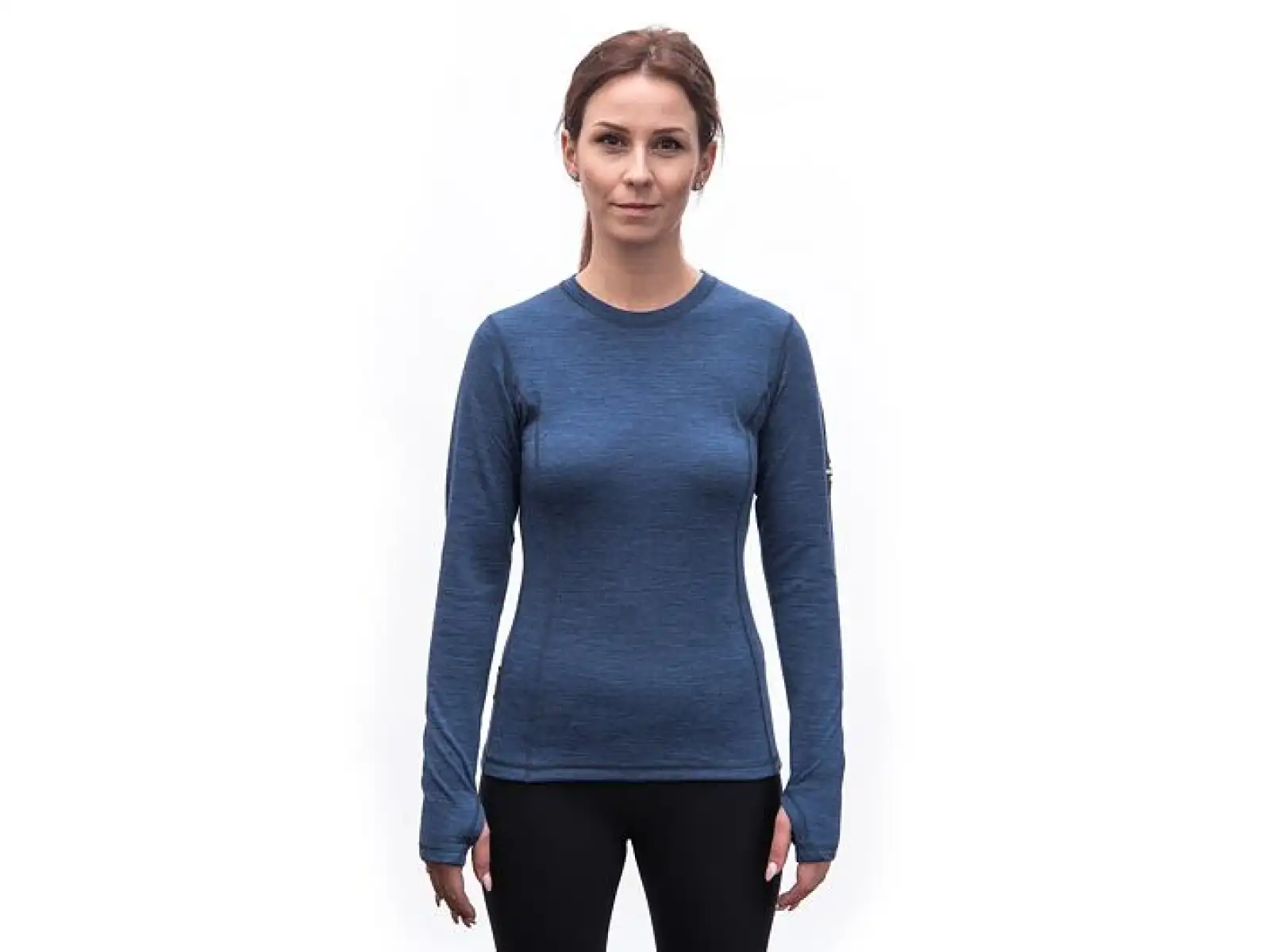 Sensor Merino Bold dámske tričko dlhý rukáv Cool Blue