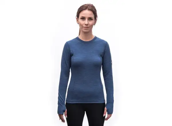 Sensor Merino Bold dámske tričko dlhý rukáv Cool Blue