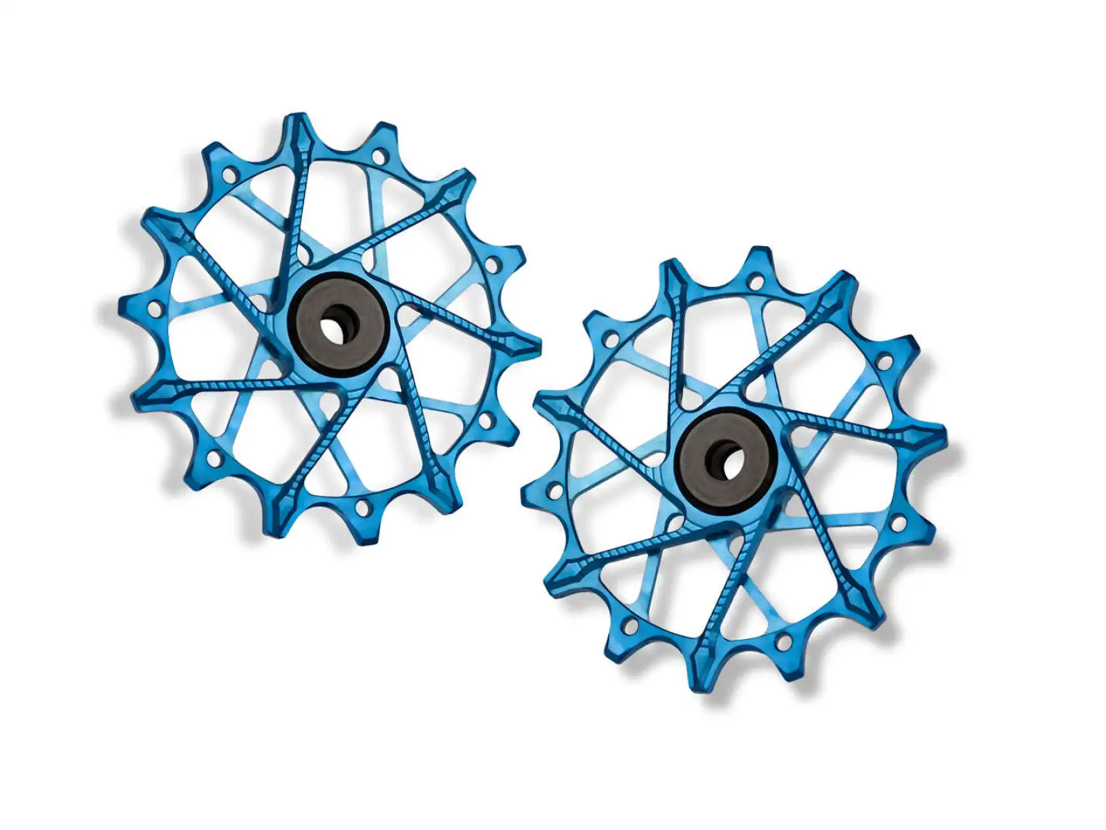 Kladky prehadzovača Garbaruk pre Shimano 12 spd. 14 +14T Blue