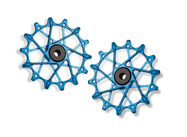 Kladky prehadzovača Garbaruk pre Shimano 12 spd. 14 +14T Blue