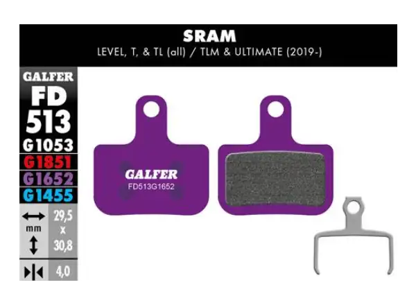 Brzdové doštičky Galfer FD513 E-bike G1652 pre Sram