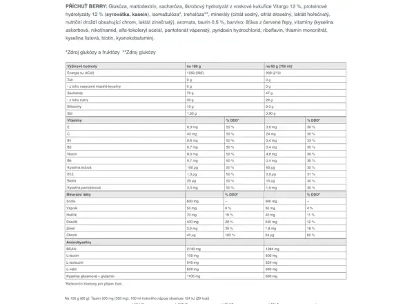 Sponser Long Energy hypotonický nápoj s peptidmi 1200 g
