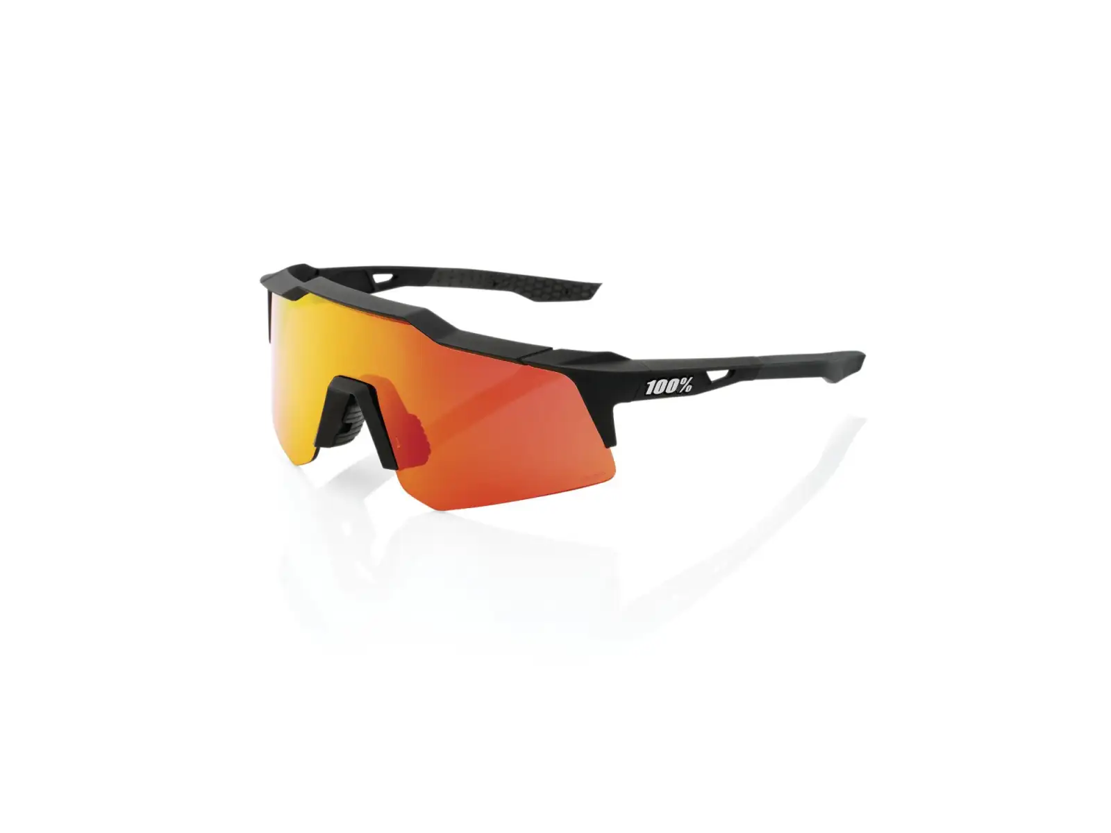 100% Speedcraft XS okuliare Soft Tact Black/HiPER Red Multilayer Mirror Lens
