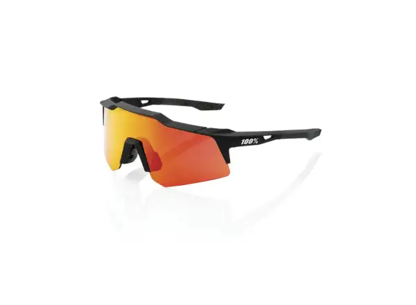 100% Speedcraft XS okuliare Soft Tact Black/HiPER Red Multilayer Mirror Lens