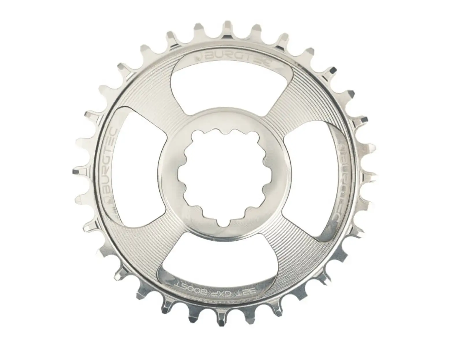 Burgtec Thick Thin GXP Boost prevodník 3 mm offset 34 zubov strieborná