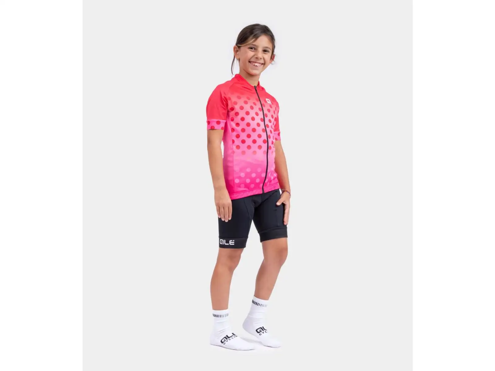 Alé Kids Bubble detský dres krátky rukáv Strawberry