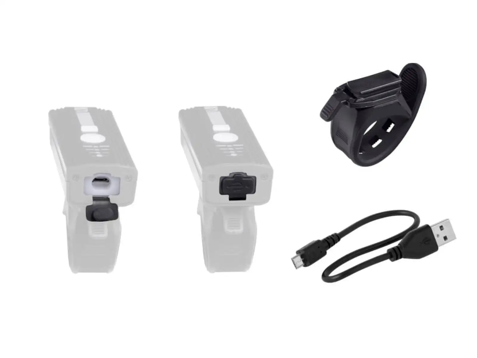 Force Alert predné svetlo USB čierna