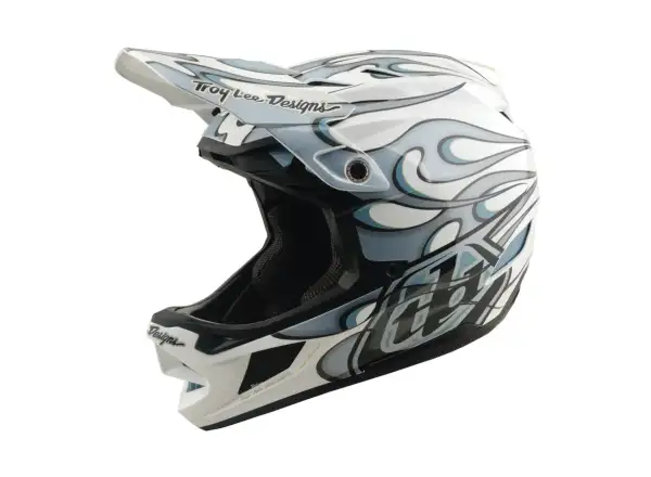 Troy Lee Designs D4 Composite MIPS prilba Torched white/Silver