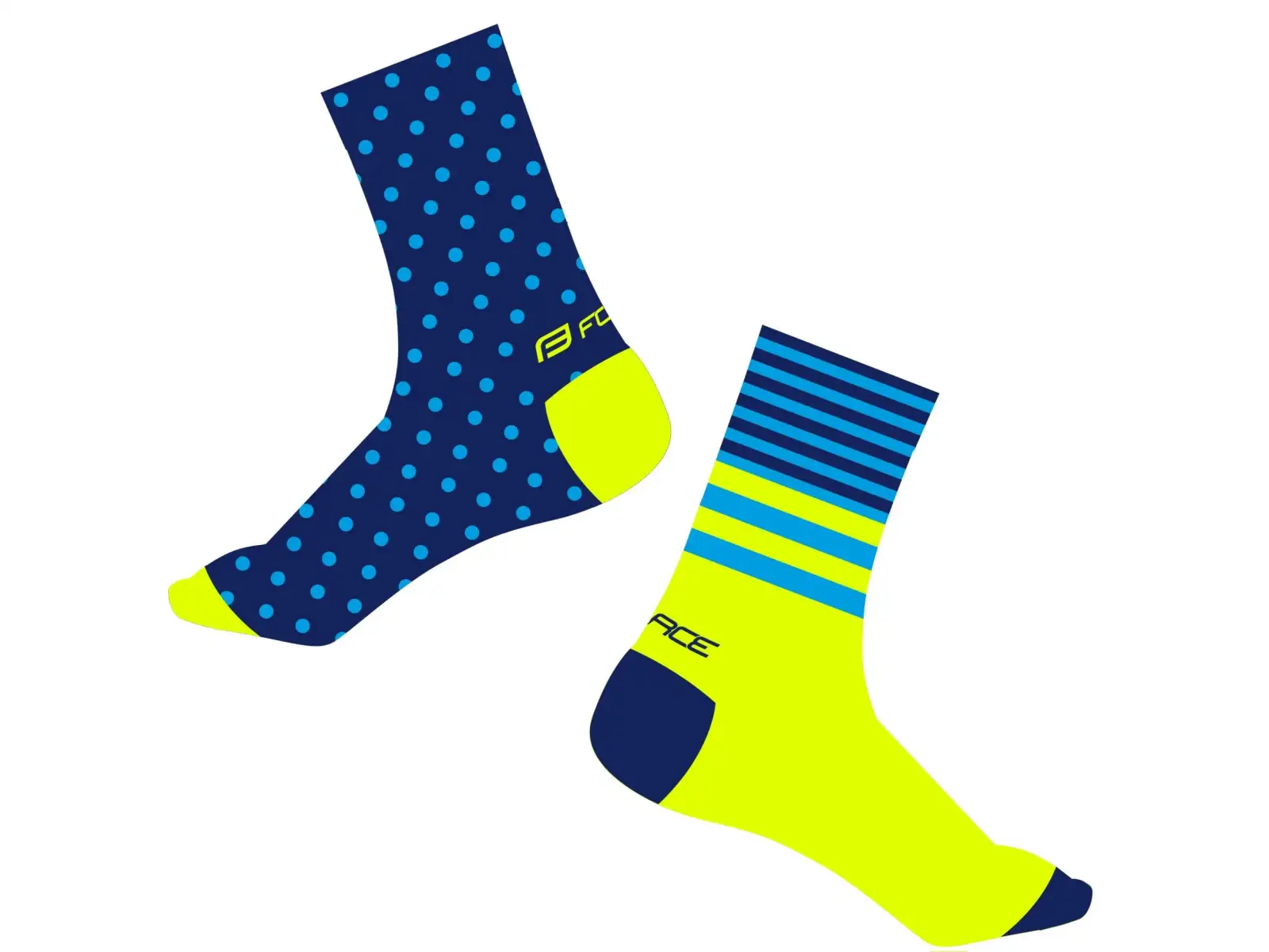 Ponožky Force Spot modré/fluo