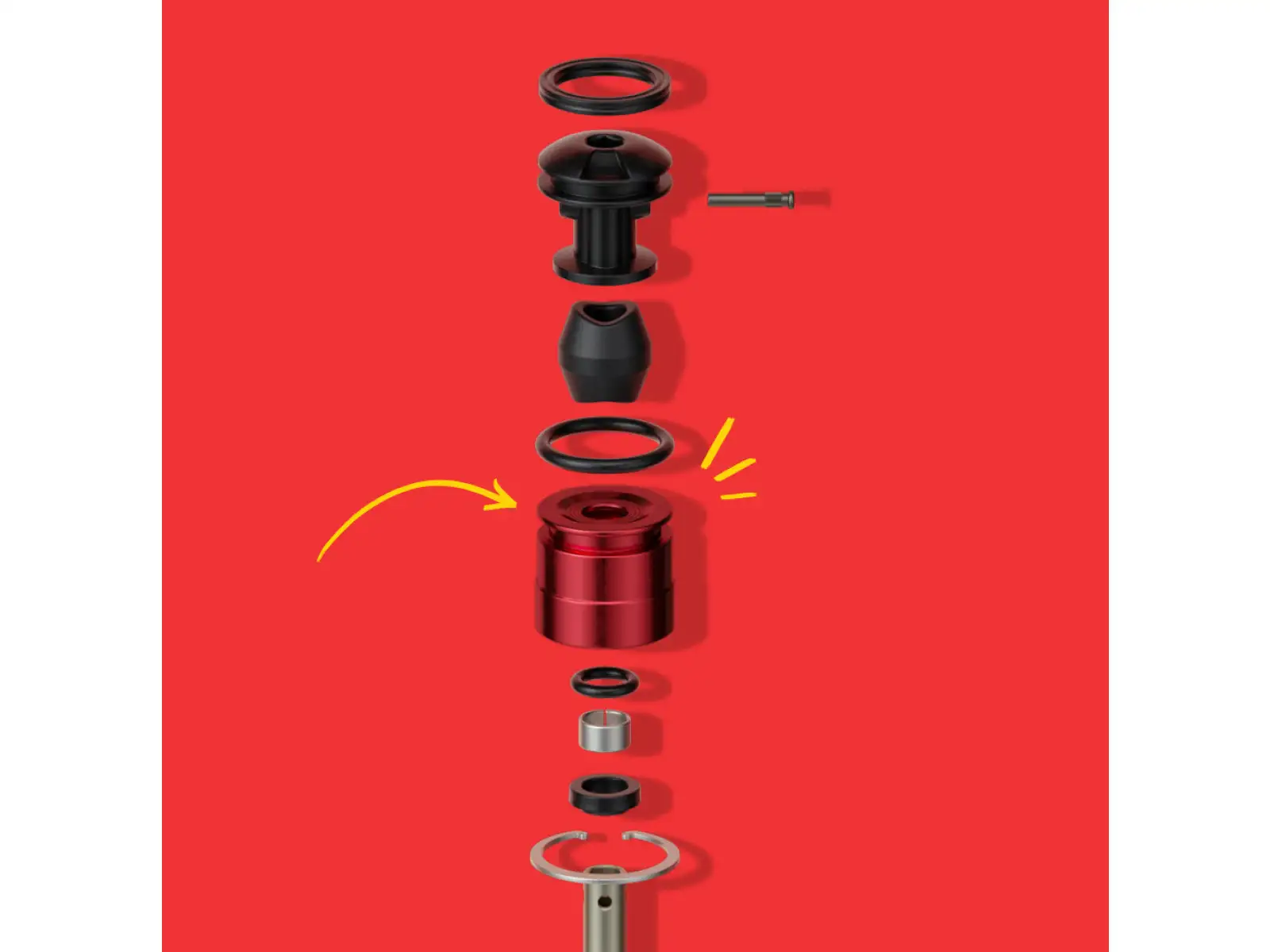 Rock Shox Air Spring Upgrade Kit - DebonAir C1 170mm LYRIK/YARI A1+ (2016+)