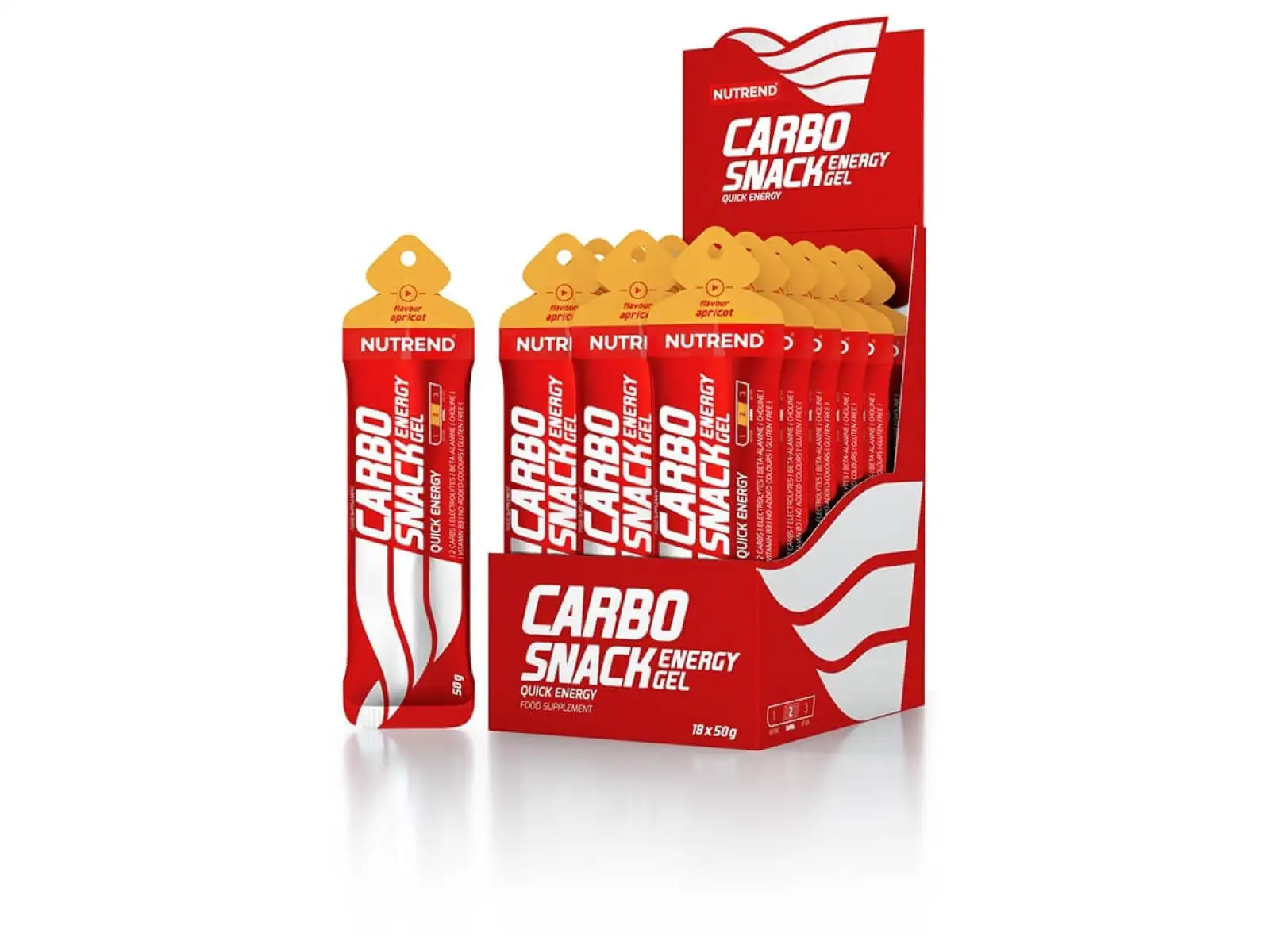 Nutrend Carbosnack vrecúško 50 g marhuľa