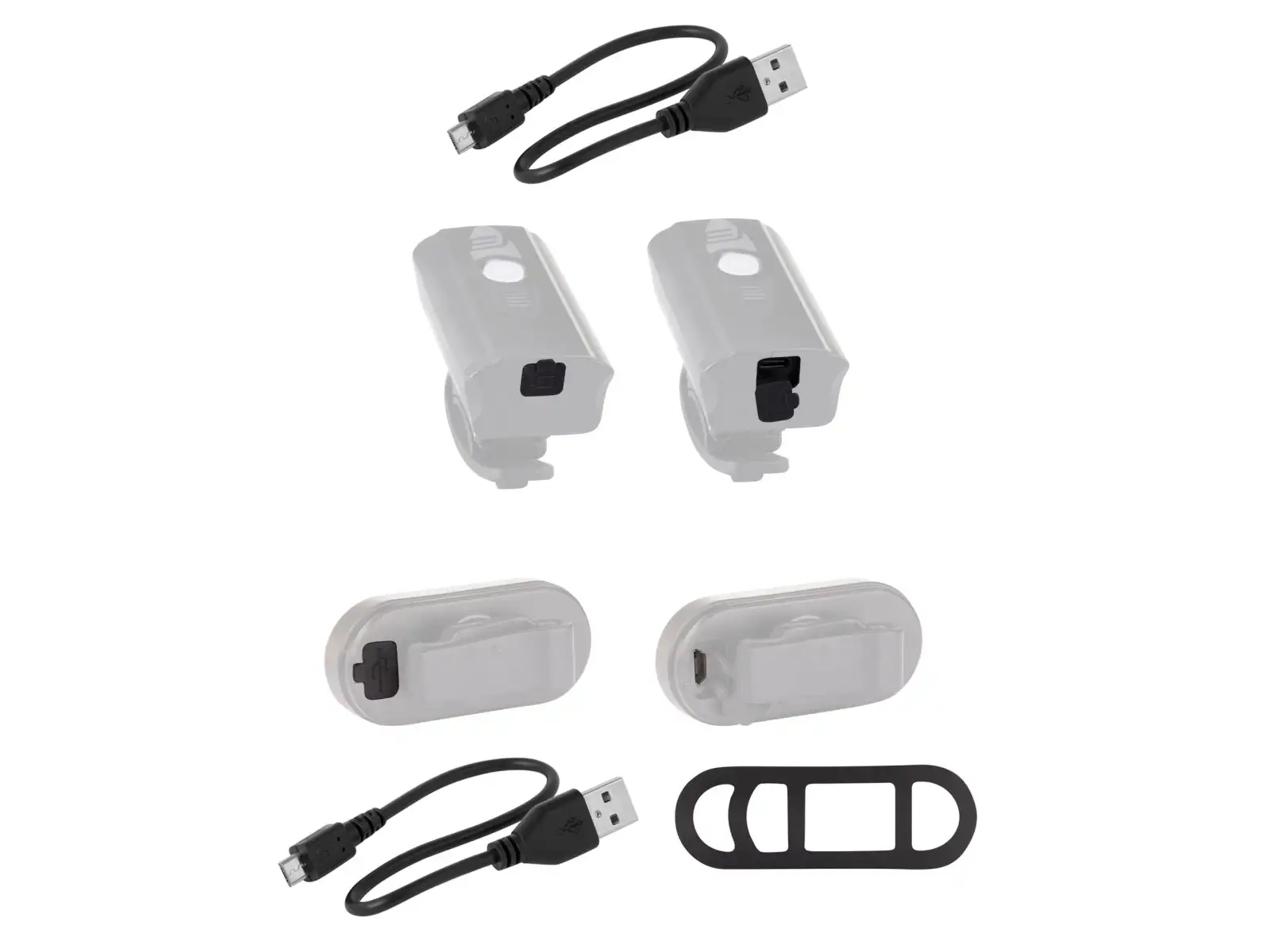 Force Diver ARC sada svetiel predné a zadné USB