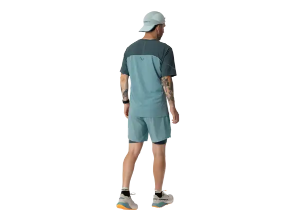 Dynafit Alpine Pro 2v1 pánske bežecké šortky Smoke Blue