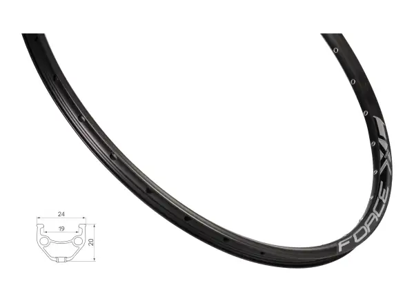 Force XC Basic Disc 559x19 ráfik 36 dier čierna