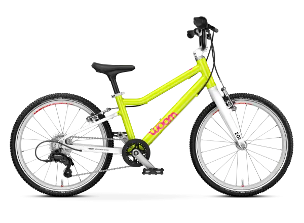 Woom GO 4 detský bicykel neon lime