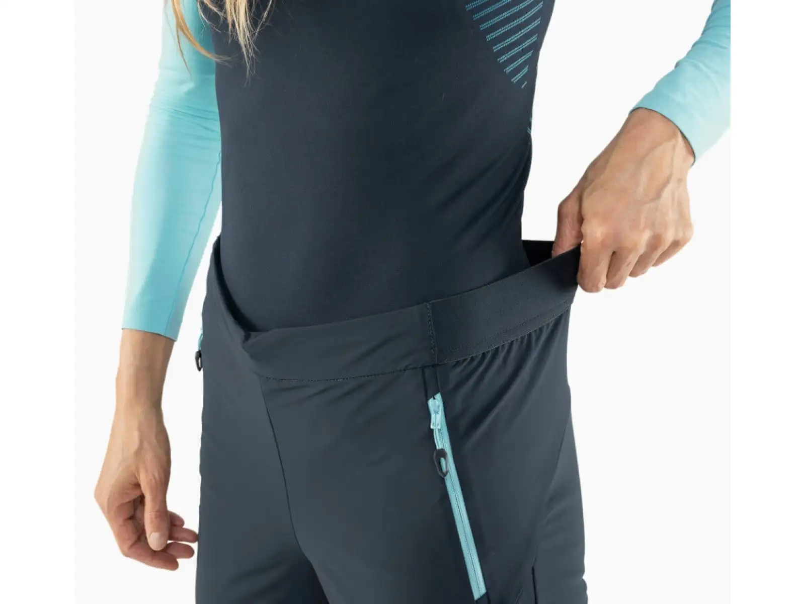 Dynafit Speed Dynastretch Dámske nohavice Black Out/Pink Glo
