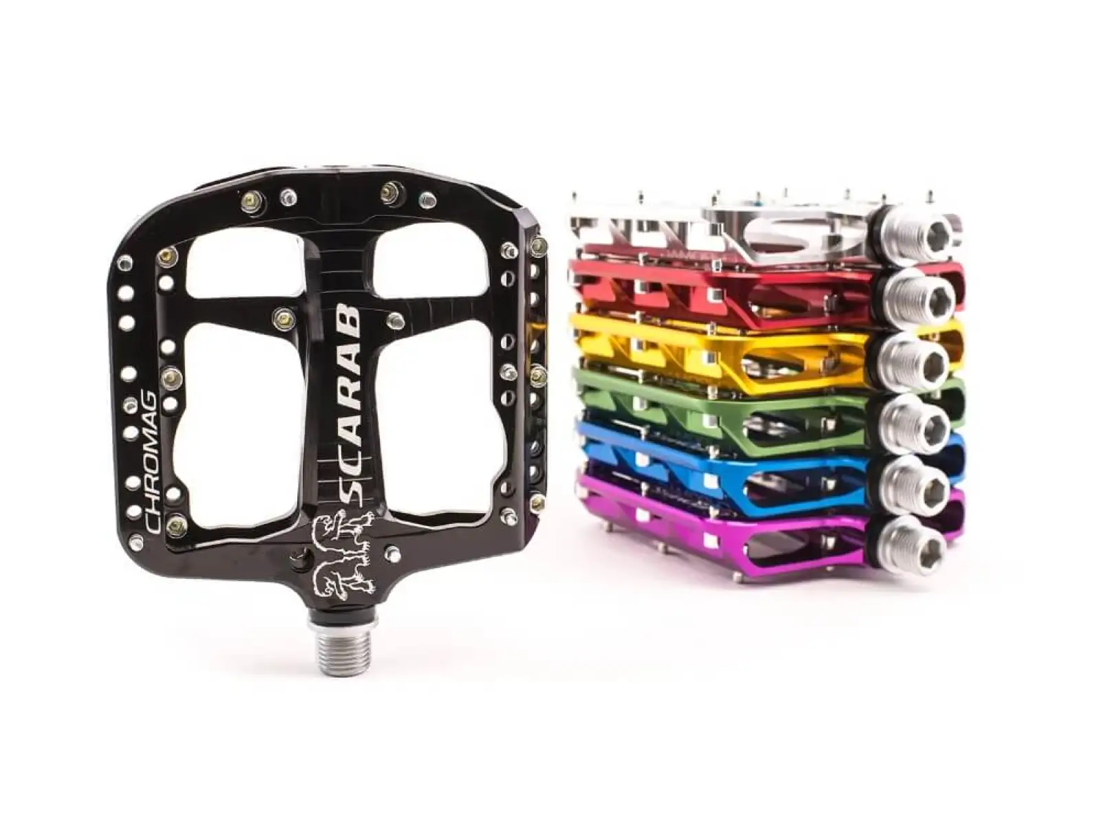 Chromag Scarab platformové pedále fialové